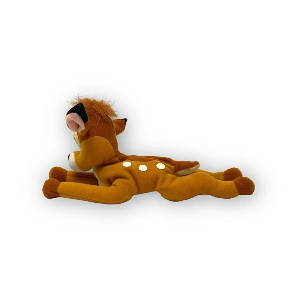 Disney Classics 8” Mattel Arco Toys Beanie Soft Stuffed Plush Laying Bambi Deer